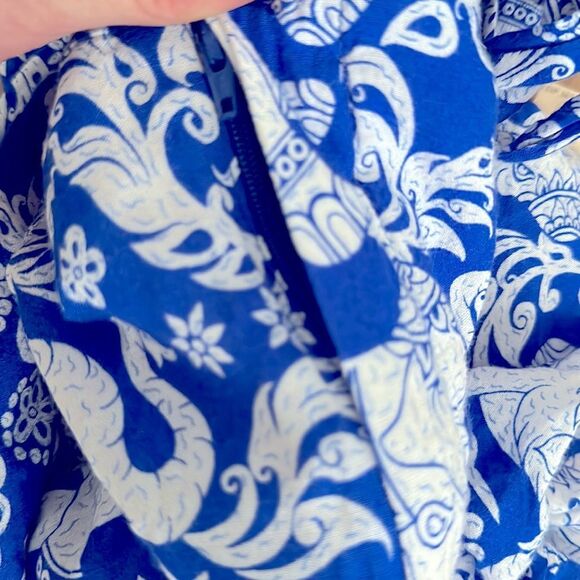 Sale 🎉Blue Harem jogger Button And tie waist Elephant Pants - Picture 11 of 12